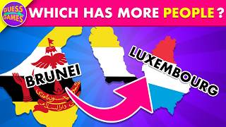 Which Country Has a Bigger Population 🌎 Guess and See If Youre Right quiz population [upl. by Blayze]