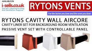 RYTONS AIRCORE PASSIVE VENT SET WITH CONTROLLABLE INTERNAL PANEL [upl. by Annaor]