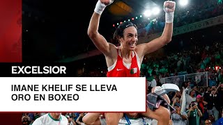 ¡Imane Khelif se impone a la polémica Oro en el box femenil [upl. by Concordia]