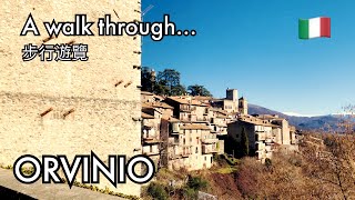 Orvinio Latium Italy a walking tour with subtitles 150223 [upl. by Ahsenrad111]