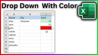 Excel Drop Down List With Color  Full Guide [upl. by Engud]