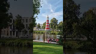 Lighthouse in canal Breda TravelwithHugoF breda netherlands Lighthouse [upl. by Llennol737]