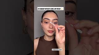 Makeup without using any brush 😱🤪 shorts makeup eyemakeup tutorial [upl. by Ardith]