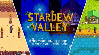 Stardew Valley Longplay  Summer Year 1  Days 1528 No Commentary [upl. by Lamaj]