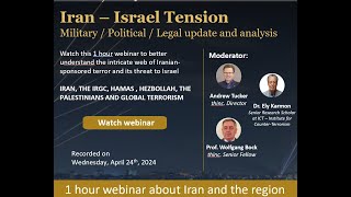 Webinar on Intl Law amp Iran IRGC and the Iran attack on Israel  April 2024 [upl. by Bartholemy]