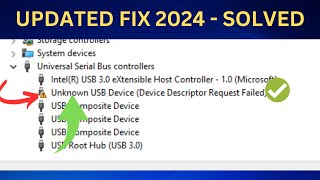 ✅UPDATED 2024 Fix Unknown USB Device Device Descriptor Request Failed Windows 1110 [upl. by Abbott900]