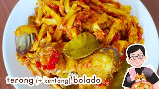 malewife cooks terong  kentang bolado [upl. by Changaris]