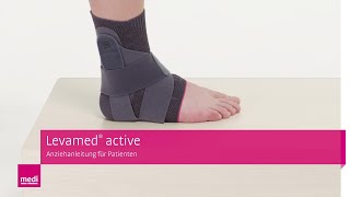 Levamed® active Sprunggelenkbandage  Anziehanleitung für Patientinnen [upl. by Hepzi]