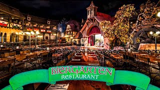 Biergarten Restaurant in Epcot From Pretzels to Polkas Dive into This Festive German Atmosphere [upl. by Nomead]