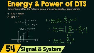 Energy and Power of DiscreteTime Signals [upl. by Oliana133]