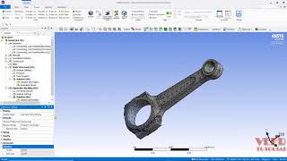 ANSYS Workbench  buckling analysis of connecting Rod [upl. by Yael]