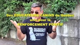 Des éducateurs canins du Québec unis pour le renforcement positif [upl. by Calan]