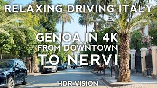 Driving Italy Genoa in 4K  From Downtown to Nervi  Italy Travel Video [upl. by Paulita]