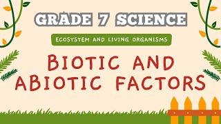 Biotic and Abiotic components of an Ecosystem [upl. by Maren116]