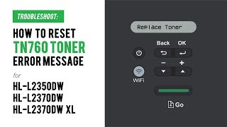 How to Manual Reset TN760 Replace Toner Error on Brother HLL2350DW HLL2370DW HLL2370DW XL [upl. by Mack612]