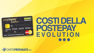 Costi Postepay Evolution Poste Italiane bonifico ricarica prelievo anche allestero [upl. by Nayar]