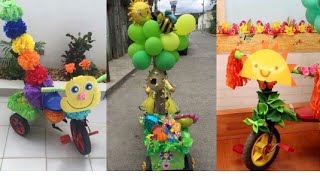 Como decorar una bici  triciclo  patineta  carrito de niño [upl. by Saloma]