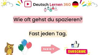 100 Wichtige Fragen und Antworten auf Deutsch A1 – Perfekt für Anfänger [upl. by Bennir]