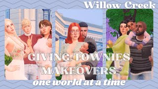 Giving Sims townies makeovers one world at a time Willow Creek [upl. by Yahs]