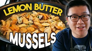 How To Make LEMON BUTTER MUSSELS With Garlic [upl. by Blader]