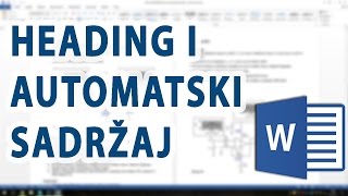 Automatski sadržaj u Word 2013 pomoću Headinga [upl. by Jamin]