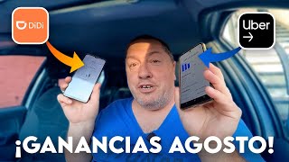 Ganancias de agosto con UBER y DIDI Argentina 2024 [upl. by Dobb]