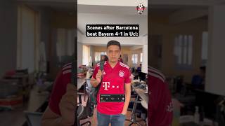 Scenes after Barca vs Bayern Match 🤣 fcbarcelona fcbayern bayernmunich [upl. by Aserret239]