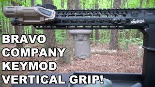 Bravo Company KeyMod Vertical Grip Toolless Direct Attach [upl. by Enahs]