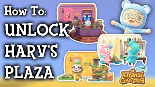 How To Unlock Harvs Plaza  Animal Crossing New Horizons [upl. by Tekcirc]