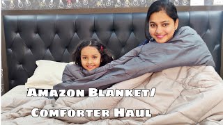 Amazon BlanketComforter Haul 2023  Best Comforter amp Duvet in lower price  Joy Of Rims [upl. by Aleciram915]