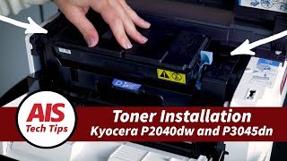 Toner Installation Kyocera P2040dw and P3045dn [upl. by Schwing]