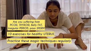 Yoga For Irregular PeriodsThyroidPCOD PCOS Poor Sperms yoga thyroid periods yogi health [upl. by Rae298]