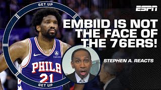 Embiid CANNOT be the FACE OF THE FRANCHISE  Stephen A says 76ers should prioritize Maxey  Get Up [upl. by Llerrit637]