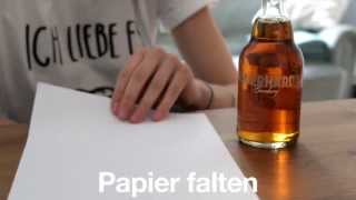 Tutorial Bier mit einem Blatt Papier öffnen [upl. by Gretel]