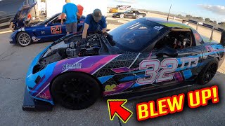 C5 Z06 Corvette Blows Engine at Sebring International Raceway [upl. by Armillia18]