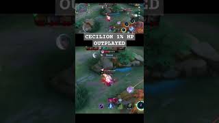 INSANE 1 HP CECILION OUTPLAY Thanks Holy Crystal Cecilion Gameplay Cecilion Best Build ml fyp [upl. by Richma]