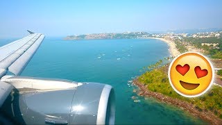 BEACH LANDING  GoAir A320 LANDING IN GOA HD [upl. by Aremmat]