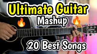 🔥 Ultimate GUITAR Mashup 🔥  20 Best Songs  4 Easy Chords  Perform Anywhere Beginners Mashup [upl. by Llen]