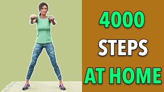 4000 Steps At Home  Low Impact Walking Workout [upl. by Nolrev]