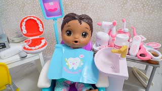 Baby Alive doll Breaks tooth and goes to the Dentist [upl. by Aicenev]