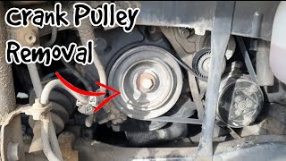 How To Replace Crank Pulley On Peugeot Expert [upl. by Vudimir]