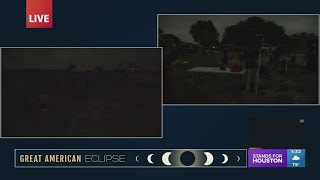 Bandera Texas experiences complete darkness during total solar eclipse [upl. by Rolecnahc679]