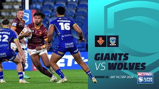 Highlights  Huddersfield Giants v Warrington Wolves  2024 Betfred Super League  Round 26 [upl. by Housum]