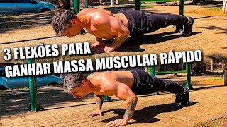 3 Flexões para GANHAR MASSA MUSCULAR RÁPIDO [upl. by Namrej569]