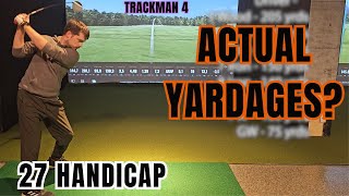 High Handicap Yardages  27 Handicap using Trackman 4 [upl. by Rebme]