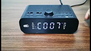 DAB A5 LED Bedside DAB FM Clock Radio with Bluetooth Speaker [upl. by Warring]