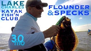 Trout amp Flounder  kayak fishing Calcasieu Lake  Lake Charles Kayak Club [upl. by Mackie175]