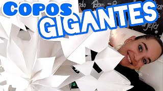 COPOS GIGANTES con bolsas de papel  DIY [upl. by Emmi]