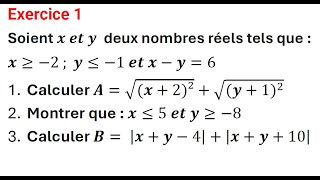 Lordre dans R  la valeur absolue  Tronc commun  Exercice très important [upl. by Stanfill]