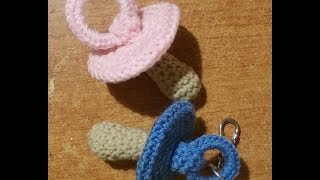 Ciuccio alluncinetto portachiavi amigurumi  Tutorial passo a passo [upl. by Nylrebmik]